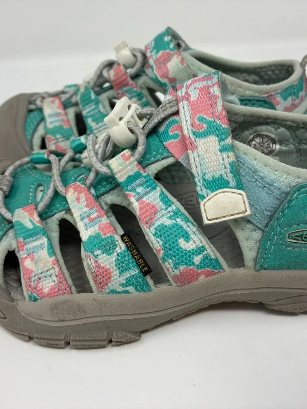 KEEN Newport H2 Kids Sandals Size 11 Turquoise Floral Water Hiking Shoes
